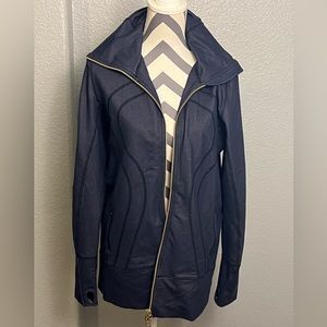 Like new denim like Lululemon Stride Hooded Jacket size 12